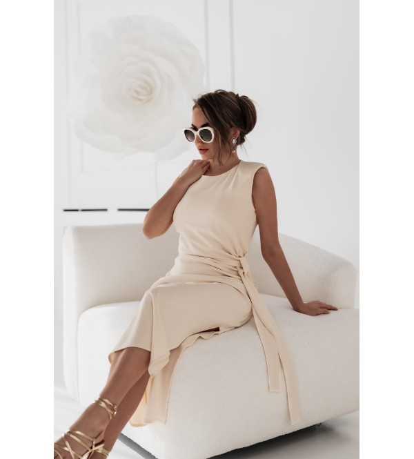 An elegant cream-coloured dress