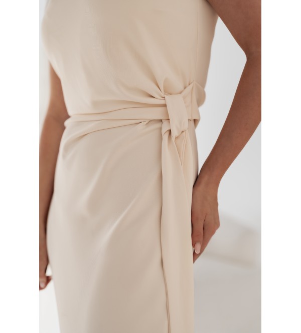 An elegant cream-coloured dress