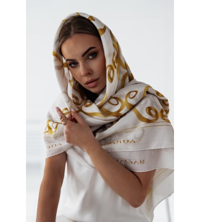 Хустка «Baccarda», біло-золота