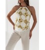 Zomerblouse van zijde met open rug