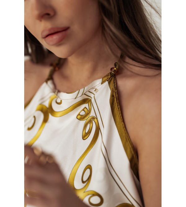 Zomerblouse van zijde met open rug