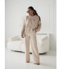 Eleganti pantaloni color crema