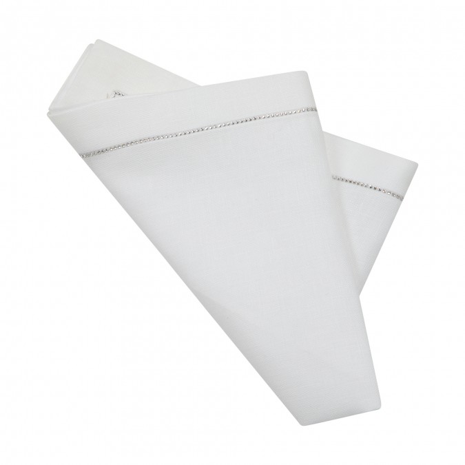 White Napkin with Crystals