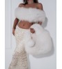 White, Furry Women's Bag