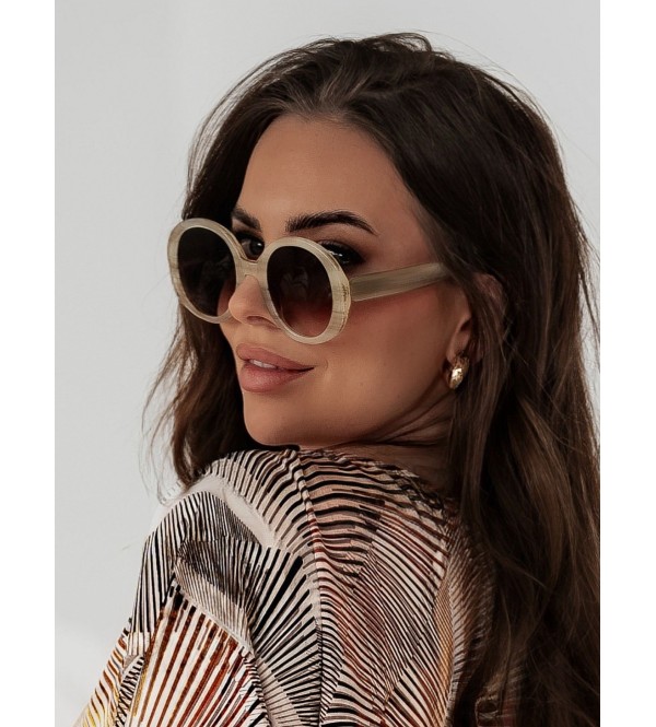 Lunettes de soleil beiges